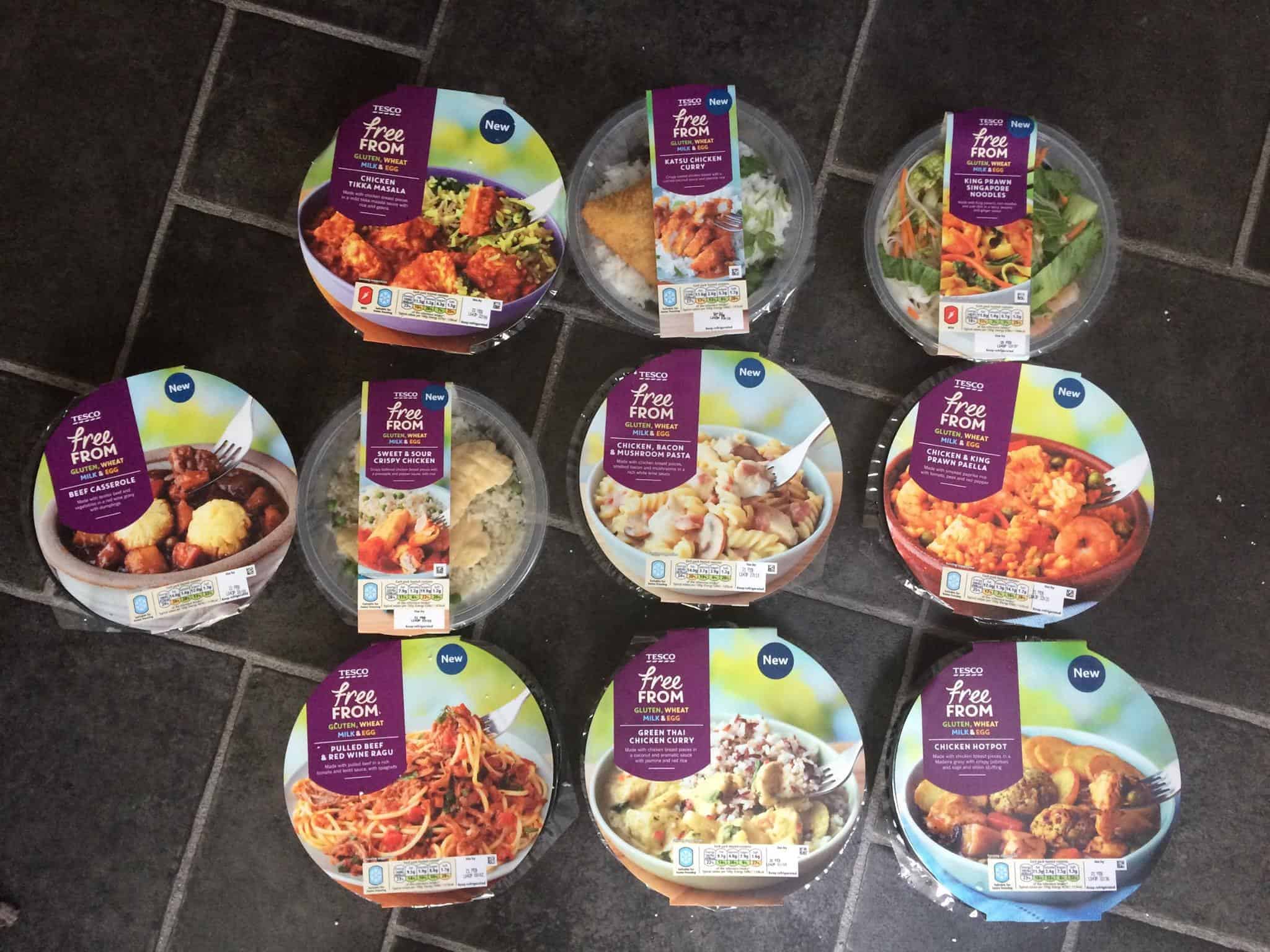 New gluten, dairy and egg free Tesco ready meals