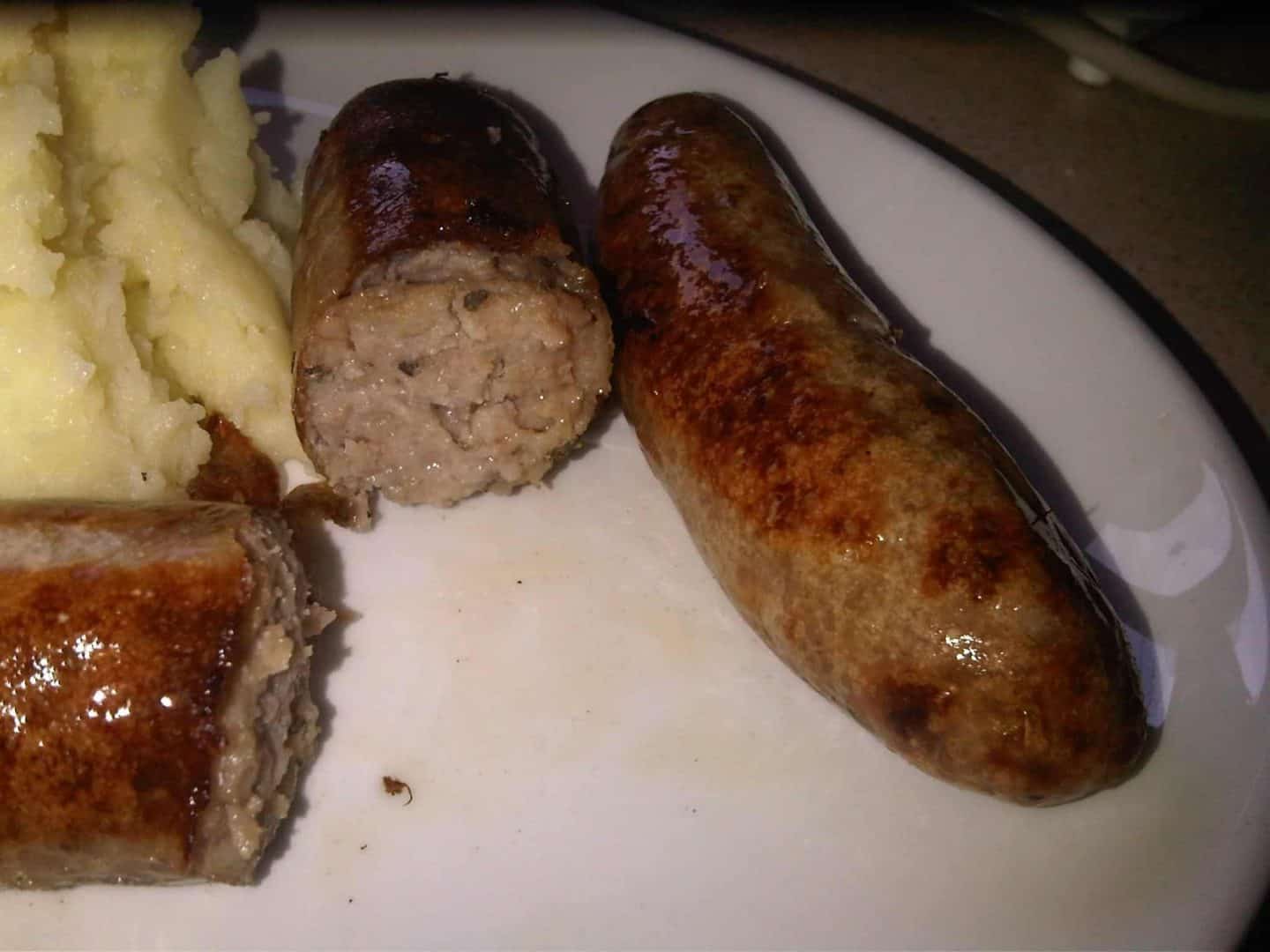 GF Sausages from a Bournemouth butcher