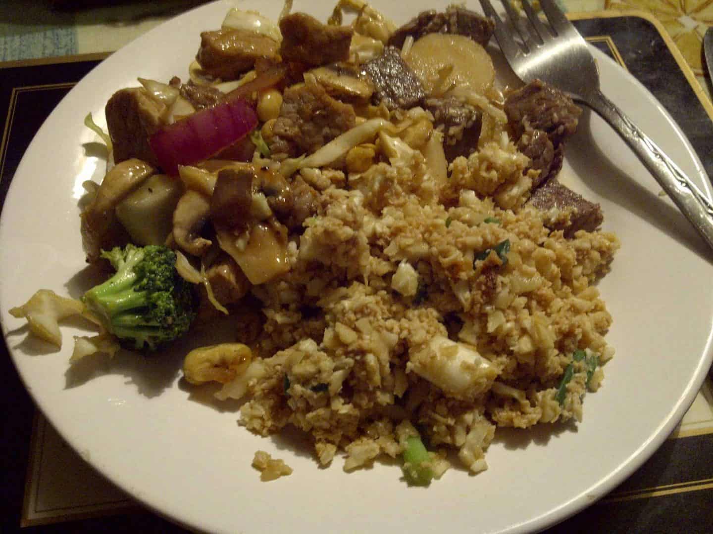 Egg-fried cauliflower rice: a revelation