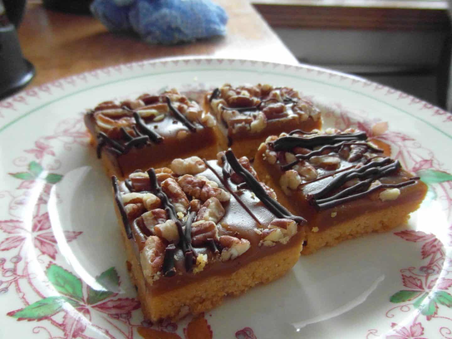M&S Caramel Pecan Crunch Squares…..just heavenly!
