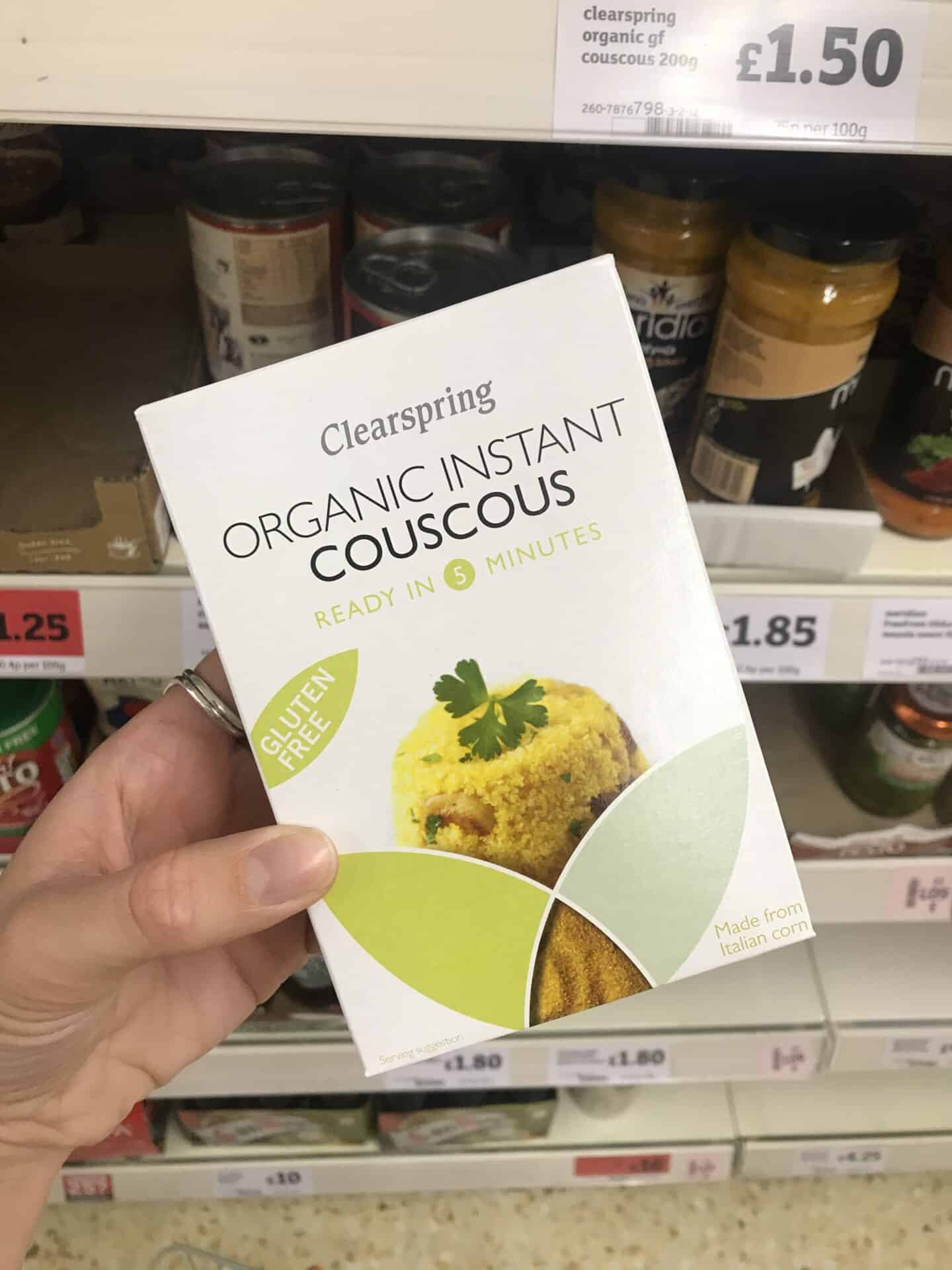 a packet of clearspring gluten free couscous.