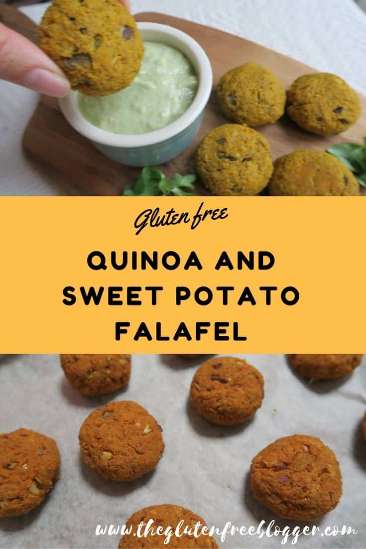gluten free quinoa and sweet potato falafel