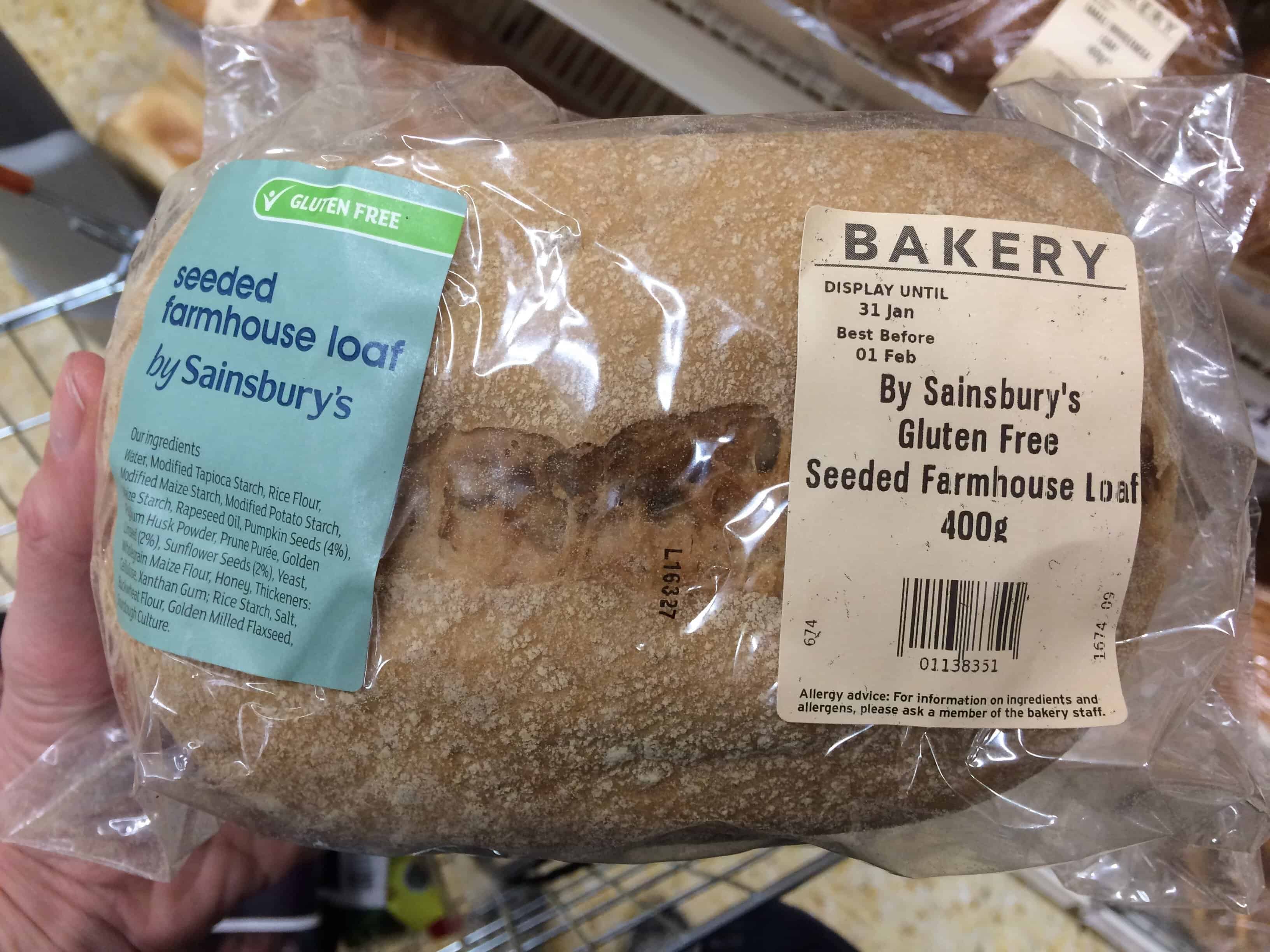 sainsburys bakery gluten free fresh bread