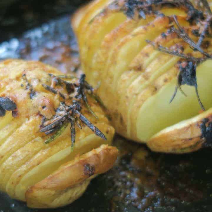 GLUTEN FREE HASSELBACK POTATOES GARLIC ROSEMARY 10