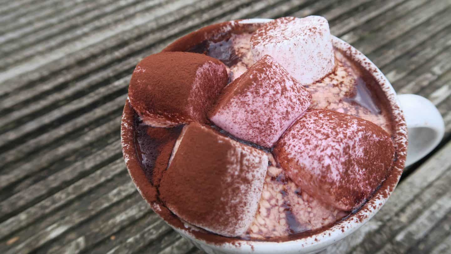 Warm up with this gluten free and vegan Baileys hot chocolate