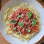 gluten free turkey bolognese low fat high protein dinner recipe