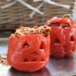 gluten free stuffed pepper jack o'lanterns