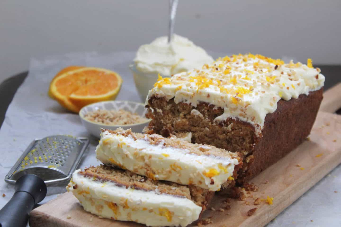 gluten free carrot cake recipe with hazelnut and orange