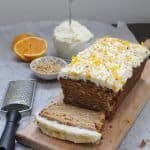 gluten free carrot cake recipe with hazelnut and orange