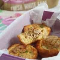 Gluten free bread quiches in a lunchbox.