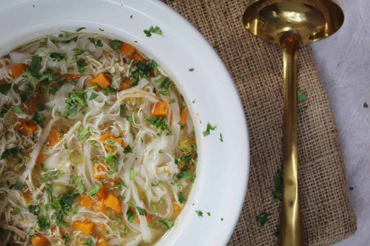 GLUTEN FREE SLOW COOKER CHICKEN NOODLE SOUP RECIPE