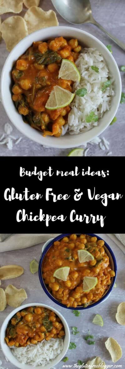 Easy gluten free and vegan chickpea curry - The Gluten Free Blogger