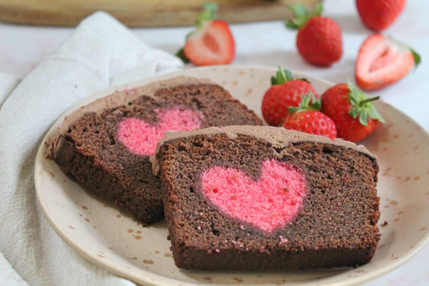 gluten free hidden heart cake chocolate vanilla 40