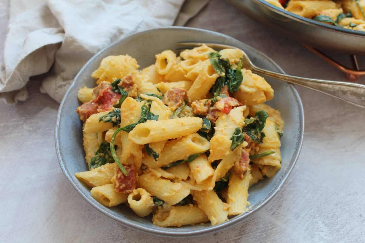 gluten free pasta recipe with houmous 11