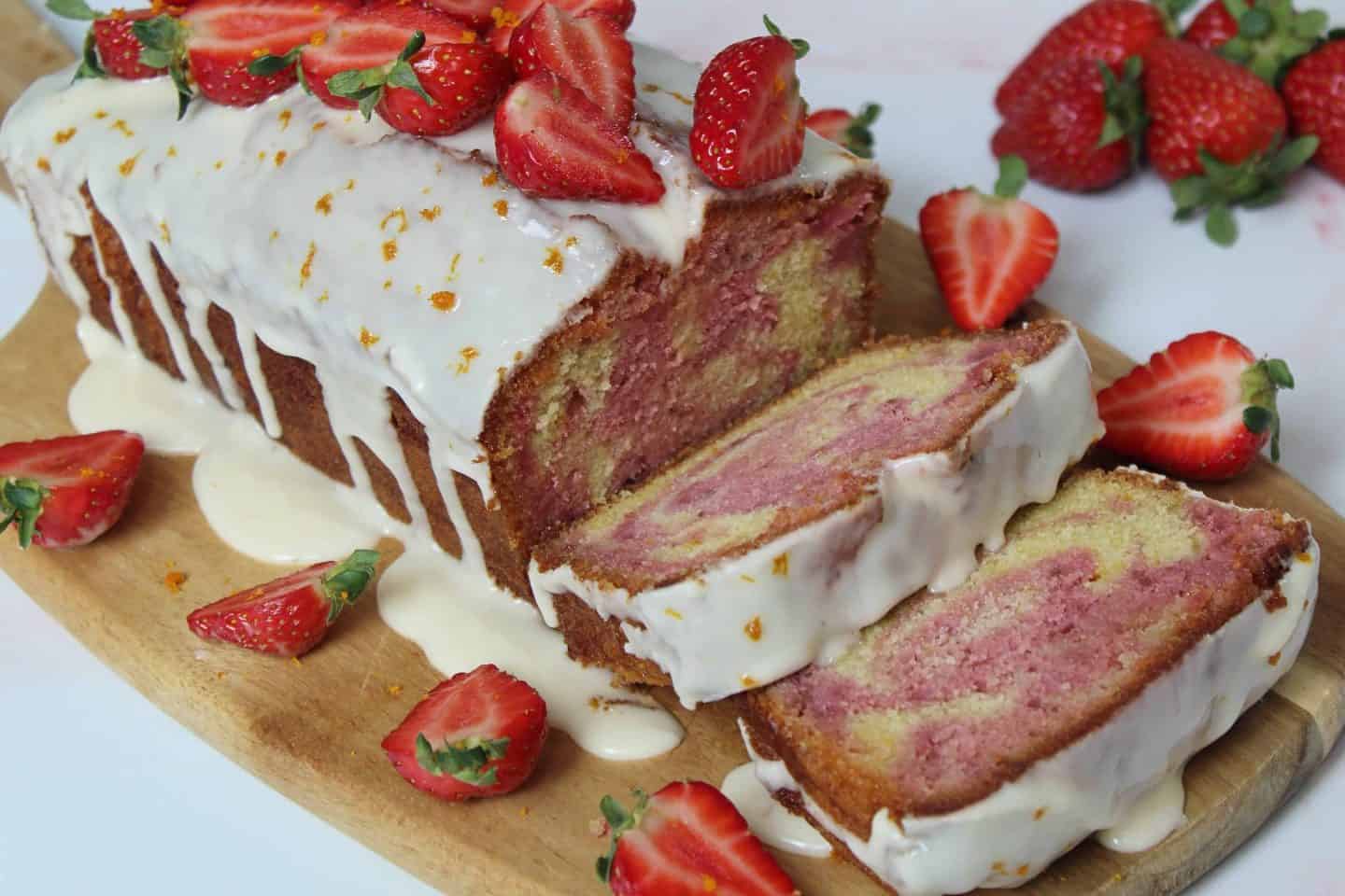 Strawberry and orange marble cake The Gluten Free Blogger
