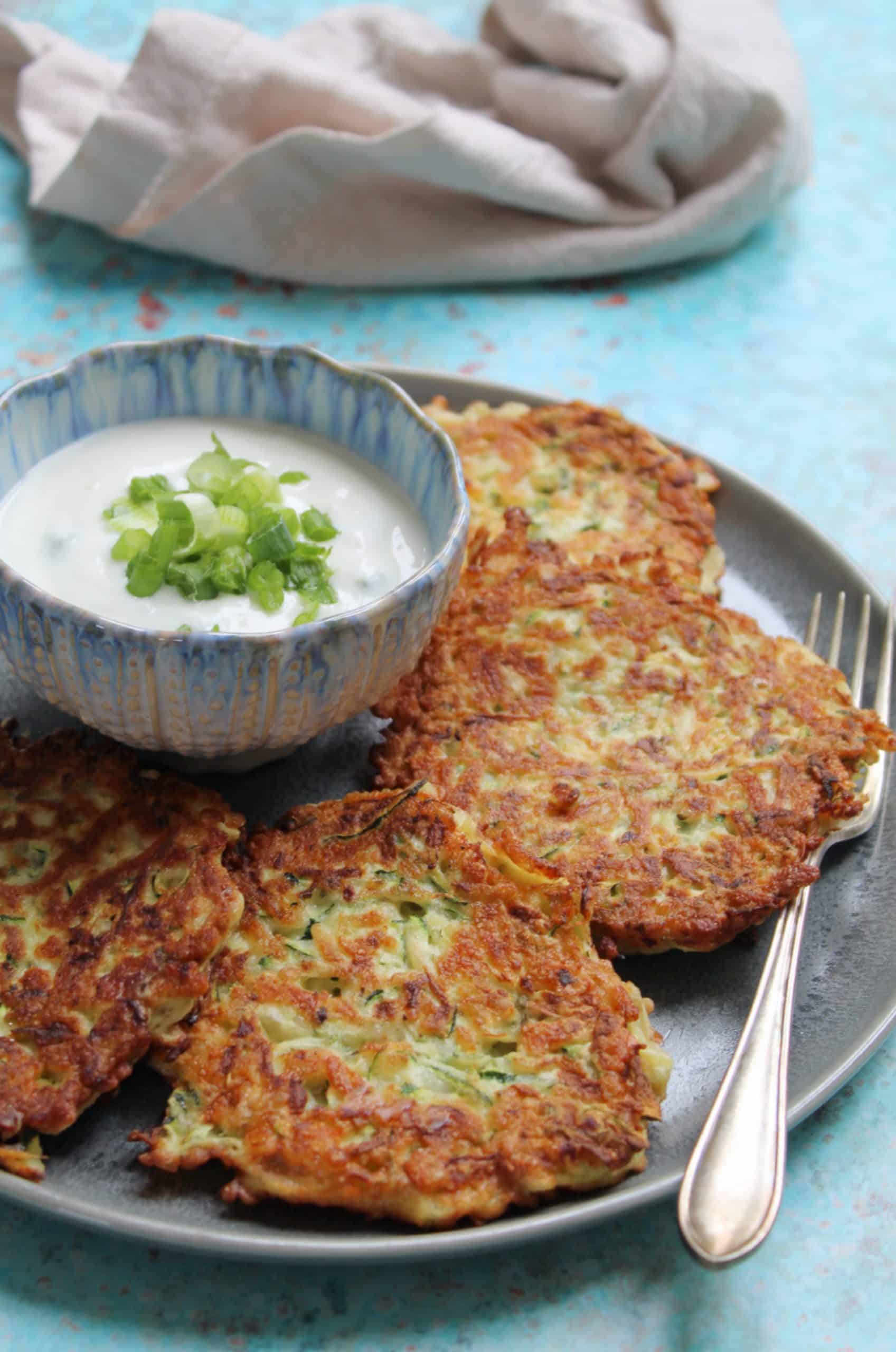 gluten free courgette and halloumi fritters recipe 2