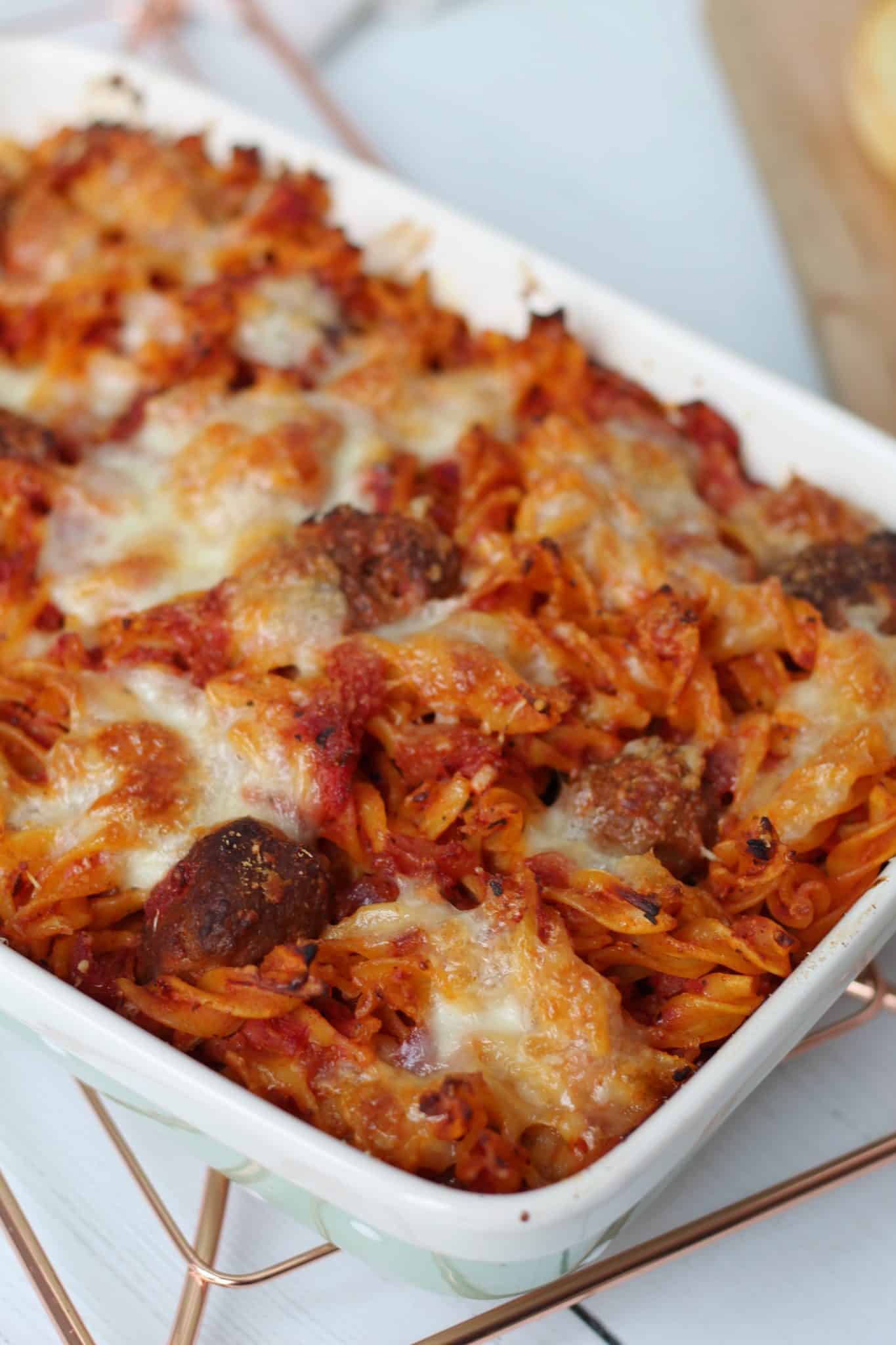 Gluten Free Meatball Pasta Bake - The Gluten Free Blogger