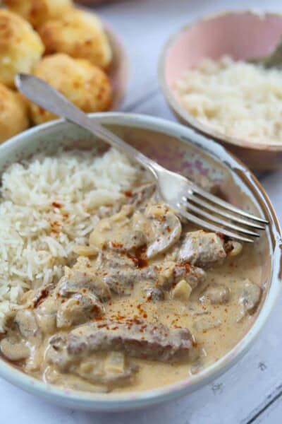 Gluten Free Beef Stroganoff - Recipe