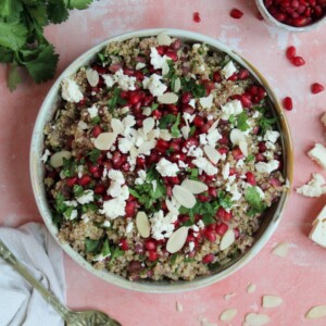 gluten free quinoa in a salad is a great gluten free couscous alternative.