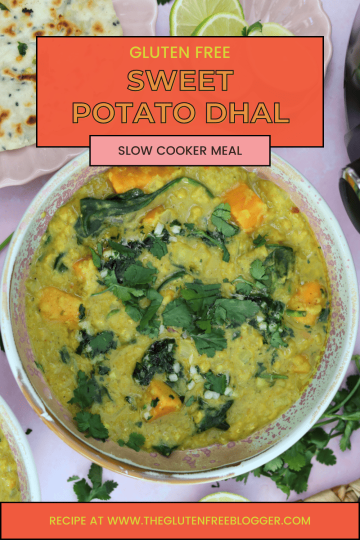 Slow Cooker Sweet Potato and Spinach Dhal - The Gluten Free Blogger