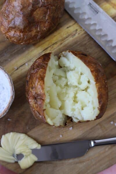 Air Fryer Jacket Potatoes {with the Microwave}