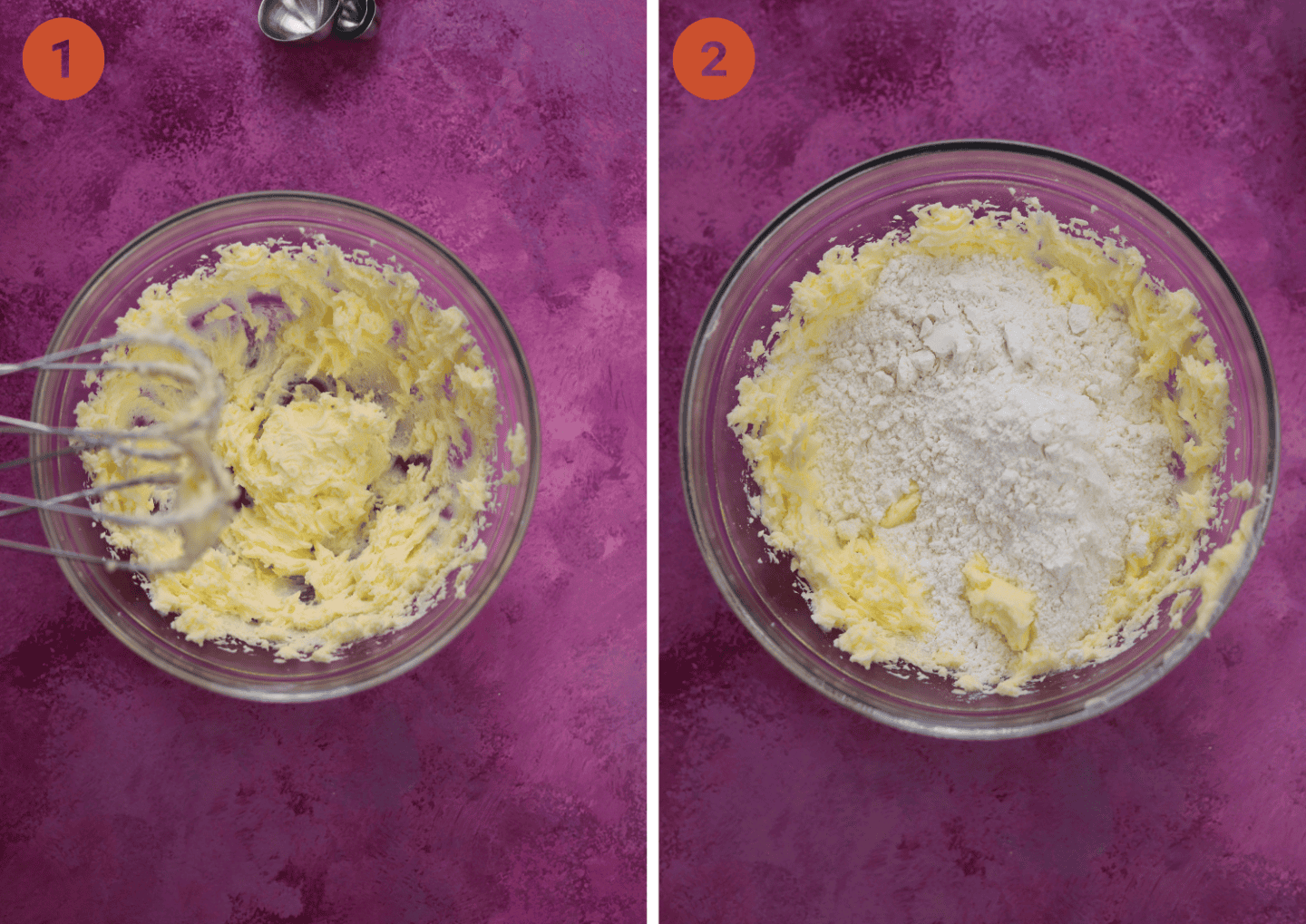 Cream the butter and sugar together and then add the gluten free flour.