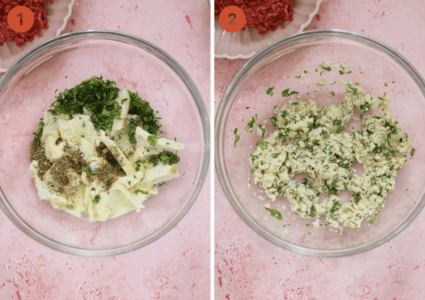 Making a gluten free panade for meatballs.