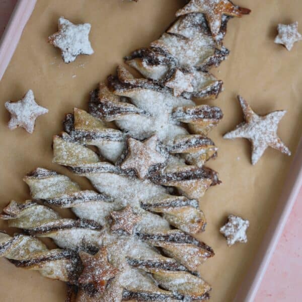 A Nutella puff pastry Christmas tree.